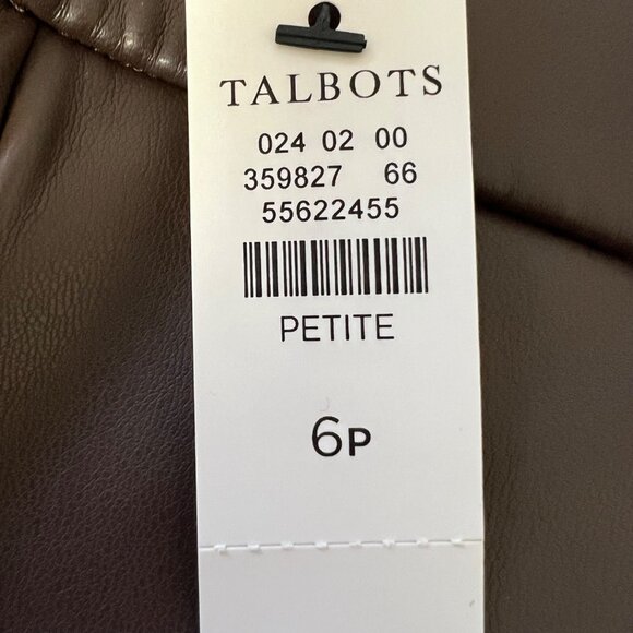 Talbots Womens Petite Portland Faux Leather Legging Pants Espresso Brown size 6P - Picture 12 of 13
